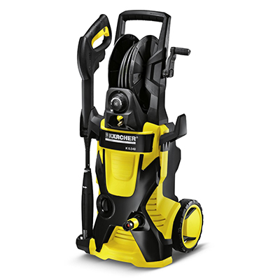 KARCHER<sup>&reg;</sup> Electric Pressure Washer - Convenient design complete with a patented water-cooled induction motor, this electric power washer lasts 5X longer and delivers exceptional cleaning power. Includes a trigger gun, a pressure-regulating spray wand, and a patented dirt blaster spray lance for superior cleaning performance.  Equipped with a generous 25' high-pressure washer hose that offers plenty of reach and boasts extended durability. Features an onboard removable detergent tank for easy soap application with adjustable flow dial allowing you to control how much detergent is applied.